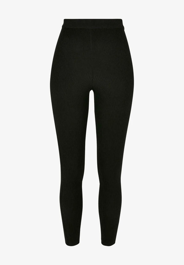 High-Waist Knitted Leggings