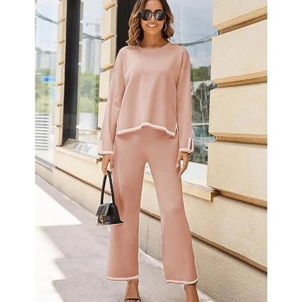 Knitted Lounge Set (Top + Pants)